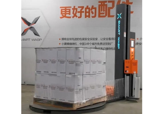 Macchina avvolgitrice tagliata manuale di allungamento del pallet del film con il touch screen dello SpA