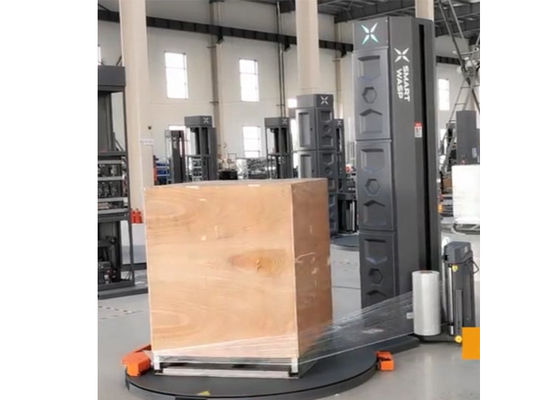 Macchina avvolgitrice del pallet automatico con il sistema telecomandato tagliato del film del morsetto