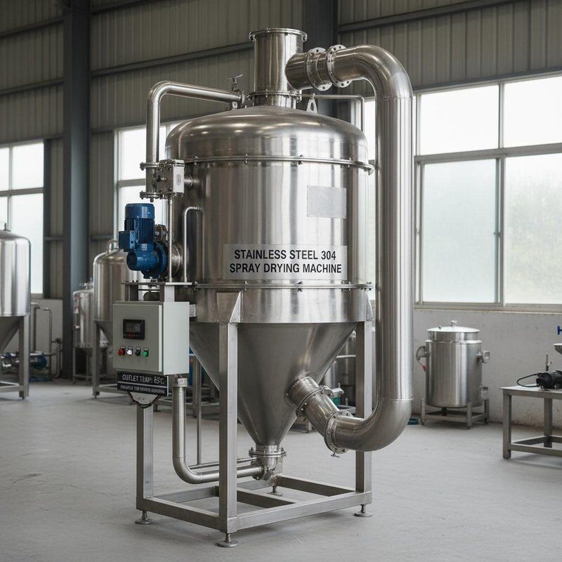 Macchina di asciugatura a spruzzo in acciaio inossidabile 304 Diametro massimo di spruzzo 4700 mm Temperatura di uscita da 80 a 90 gradi Adatta per la rimozione dell'umidità